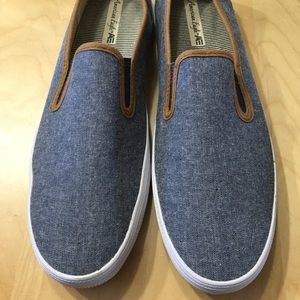 Denim Blue slip on sneakers